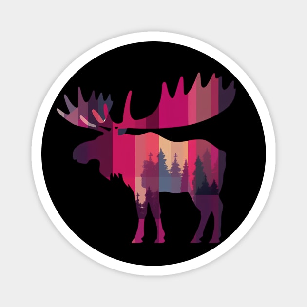 Moose, Forest Animal Magnet by logiamerch